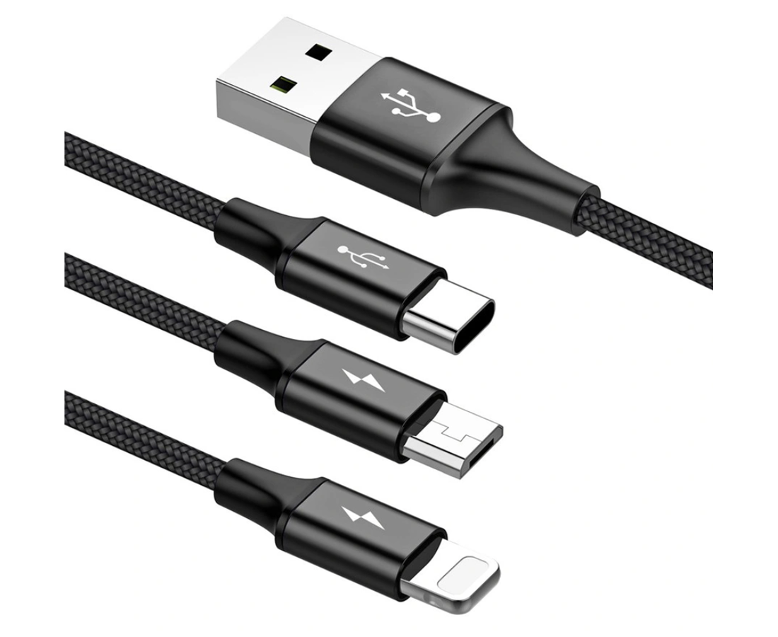 Кабель для зарядки type. Кабель Baseus Rapid Series 3in1 Micro + Lightning + Type-c- USB черный, 1,2м. Кабель Baseus Rapid Series 2-in-1 USB - MICROUSB/USB Type-c 1.2 м. Кабель для iphone Micro, Type-c, Baseus Rapid Series 3-in-1 Cable Micro+Lightning+Type-c 3a 1.2m. Кабель Baseus Rapid Series 3-in-1 Cable Micro+Lightning+Type-c 3a 1.2m Black.