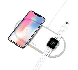 Зарядное беспроводное устройство HOCO, CW20 2 в 1 для смартфонов и Apple Watch Hoco - Сервис Плюс Рус