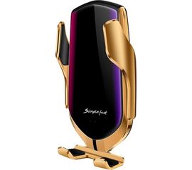Автодержатель с беспроводной зарядкой QI 15W и автоматической фиксацией телефона R1 - Сервис Плюс Рус