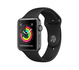 Apple Watch S3 42mm Space Gray Aluminum Case with Black Sport Band Apple - Сервис Плюс Рус