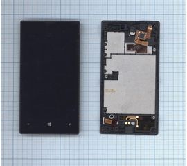 Nokia Lumia 520/525 Дисплей в сборе с сенсорным экраном (модуль) (Черный) (org.) Nokia - Сервис Плюс Рус