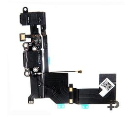 iPhone 5s Разъем питания\микрофона\гарнитуры (шлейф FLC) (черный) (Оригинал) Apple - Сервис Плюс Рус