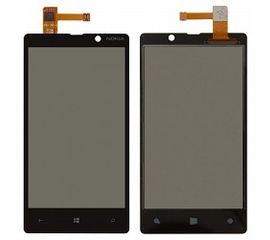 Nokia Lumia 820 (RM-825) Сенсорный экран (touchscreen\тачскрин) (Черный) (org.) Nokia - Сервис Плюс Рус