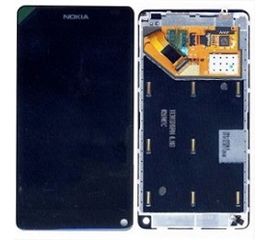 Nokia N9 (RM-696) Дисплей в сборе с сенсорным экраном (модуль) (Черный) (org.) Nokia - Сервис Плюс Рус