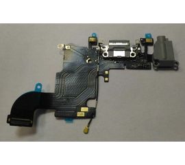 iPhone 6s Шлейф с разъёмом зарядки, микрофоном, гарнитуры и антенной (Серый) - AAA Apple - Сервис Плюс Рус