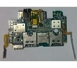 Jinga Hotz M1 Основная (материнская) плата в сборе с разъемом для наушников, разъемами для SIM-карты (сим-карты) и разъемом для SD-карты (org.) Jinga - Сервис Плюс Рус