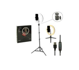 Кольцевая лампа SL-26E для профессиональной съемки, селфи лампа с держателем для смартфона, без штатива, диаметр лампы - 26 см - Сервис Плюс Рус