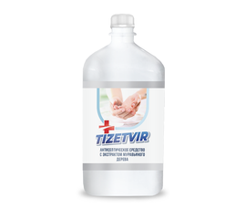 &laquo;TIZETVIR&raquo; Средство дезинфицирующие наружного применения противовирусного действия объемом 1000 мл. - НПО-ИНТЕКС
