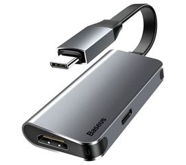 USB-концентратор Baseus Little box (CAHUB-E), разъемов: 2 (HUB Type-C на Type-C + HDMI) Baseus - Сервис Плюс Рус
