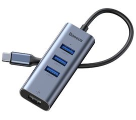 HUB Type-C на 3 USB + LAN CAHUB-MOG Baseus Baseus - Сервис Плюс Рус