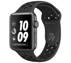 Apple Watch S3 42mm Space Gray Nike+ Aluminum Case with Black Sport Band Apple - Сервис Плюс Рус