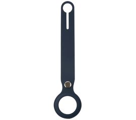 Чехол для AirTag Apple с кнопкой/Эпл Эиртэг/умный брелок Apple/поисковая метка Apple, силикон темно-синий - Сервис Плюс Рус