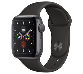 Умные часы Apple Watch Series 5 GPS 40мм Aluminum Case with Sport Band, серый космос/черный Apple - Сервис Плюс Рус