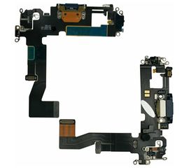 Шлейф для iPhone 12 / 12 Pro на системный разъем/микрофон (черный) (оригинал, с разбора) Apple - Сервис Плюс Рус