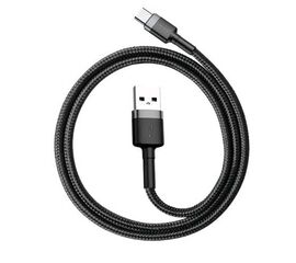 Кабель USB Type-C 0.5M 3A Cafule Cable Baseus черный с серым - Сервис Плюс Рус