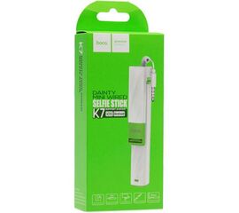 Монопод K7 Dainty mini 3.5mm jack wired белый с зеленой вставкой - Сервис Плюс Рус