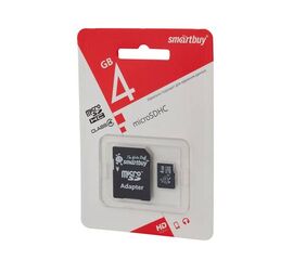 Карта памяти Micro SD 4GB Smart Byu Class 4 - Сервис Плюс Рус