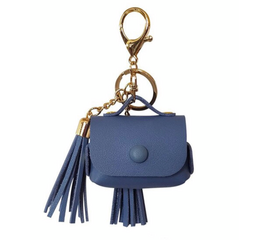 Чехол для AirPods Pro кисточка кожа - Голубой - Сервис Плюс Рус