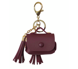 Чехол для AirPods Pro кисточка кожа - Темно-Красный - Сервис Плюс Рус