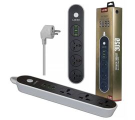 Удлинитель кабеля LDNIO 3U 1.6 м SC3301, черный - Сервис Плюс Рус