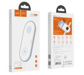 Зарядное беспроводное устройство HOCO, CW20 2 в 1 для смартфонов и Apple Watch, белый - Сервис Плюс Рус