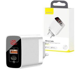 Сетевое ЗУ 2xUSB Baseus Mirror Lake Travel 18W CCJMHA-A02 QC 3.0 Белое - Сервис Плюс Рус