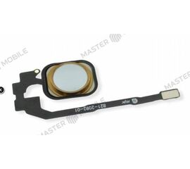 iPhone 5s Кнопка (механизм) "Home" c толкателем и шлейфом сканер отпечатка пальца (Золотистый) - Сервис Плюс Рус