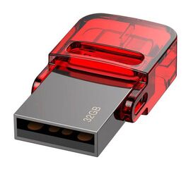 ФЛЕШ-НАКОПИТЕЛЬ BASEUS RED-HAT TYPE-C USB FLASH DISK TARNISH BODY ACAPIPH-EA9 (КРАСНЫЙ) - Сервис Плюс Рус