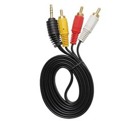 Кабель AUX 3.5 на 3 RCA никелистый 1.5M - Сервис Плюс Рус