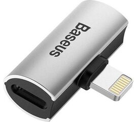 Переходник Lightning на 2 Lightning L46 Baseus серебро - Сервис Плюс Рус