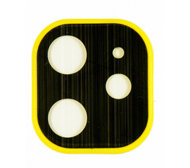 Защитное стекло для камеры Apple iPhone 11 (полная проклейка, желтая рамка) - Сервис Плюс Рус