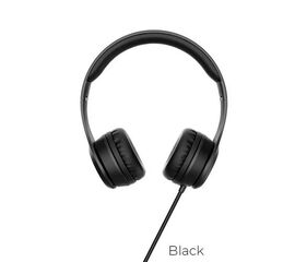 Наушники W21 Graceful charm проводные с микрофоном черные - Сервис Плюс Рус