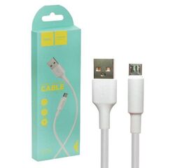 Кабель USB - микро USB HOCO X25 Soarer, 1.0м, круглый, 2.1A, силикон, цвет: белый - Сервис Плюс Рус