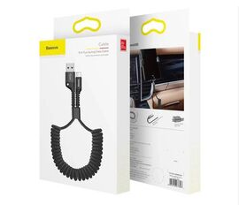 Кабель USB Lightning 1M 2A Fish Eye Spring Data Cable Baseus черный - Сервис Плюс Рус
