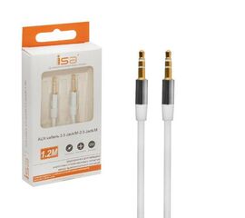 Кабель AUX 1,2м лапша ISA белый - Сервис Плюс Рус