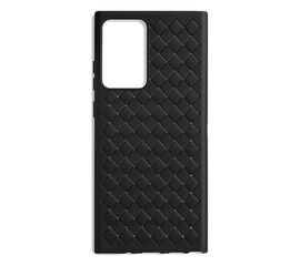 Чехол Samsung Note 20 Plus под кожу плетение - черный - Сервис Плюс Рус