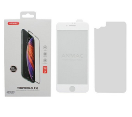 Защитное стекло iPhone 7/8 Full Cover + пленка назад ANMAC белое - Сервис Плюс Рус