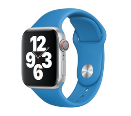 Силиконовый спортивный ремешок для Apple Watch (series 1-6) 38/40mm - Sky Blue (№4) - Сервис Плюс Рус