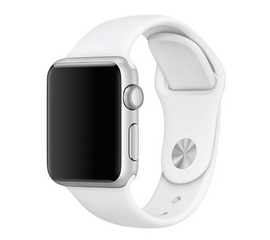 Силиконовый спортивный ремешок для Apple Watch (series 1-6) 38/40mm - White (№10) - Сервис Плюс Рус