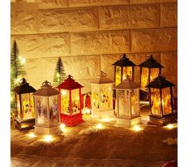 Елочное украшение новогодний фонарь с подсветкой 12,5см - Сервис Плюс Рус