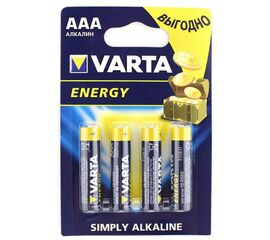 Батарейка щелочная VARTA LR03 (AAA) Energy 1.5В бл/4 (4103 213 414) - Сервис Плюс Рус