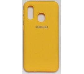 Чехол Samsung A40 Силикон цветной TPU желтый - Сервис Плюс Рус