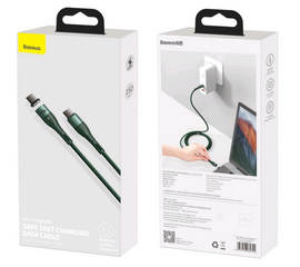 Кабель Type-C на Type-C 100W 1.5m Baseus Zinc Magnetic Safe Fast Charging Green - Сервис Плюс Рус
