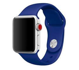 Силиконовый спортивный ремешок для Apple Watch (series 1-6) 38/40mm - Delft Blue (№6) - Сервис Плюс Рус