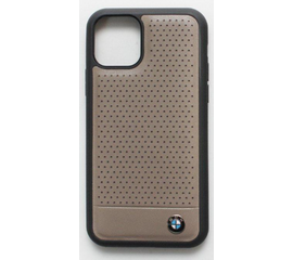 Чехол iPhone 11 Pro Max BMW Perforated Leather PEBO, коричневый - Сервис Плюс Рус