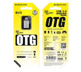 Переходник OTG Type-C BV3 Borofone - Сервис Плюс Рус