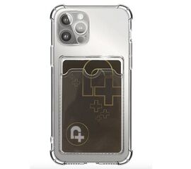 Силиконовый чехол прозрачный с визитницей для iPhone 13 Pro Max - Сервис Плюс Рус