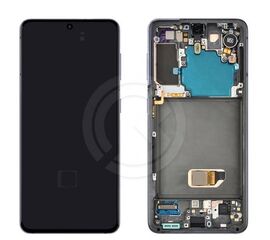 Дисплей для Samsung G991B Galaxy S21 5G В рамке + тачскрин (Чёрный) (оригинал) - Сервис Плюс Рус