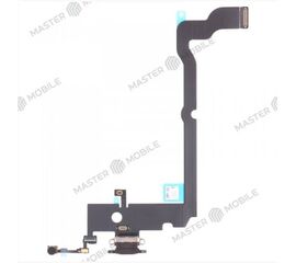 Шлейф для Apple iPhone Xs Max с комп. + разъем зарядки + микрофон (черный) - Сервис Плюс Рус