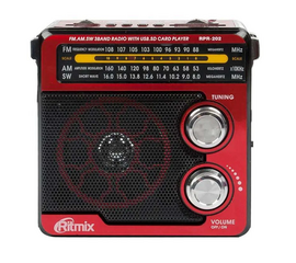 Радиоприемник Ritmix RPR-202 (красный) - Сервис Плюс Рус